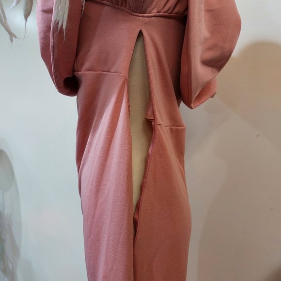 💋GORGEOUS💋 CLUB L LONDON DIVINE TIME PINK ONE SHOULDER RUFFLE JUMPSUIT - Picture 10 of 12